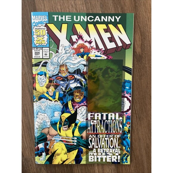 Uncanny X-Men No. 300, 303-4 (with Cover Hologram & Card) Marvel Comics (1993) - Picture 6 of 8